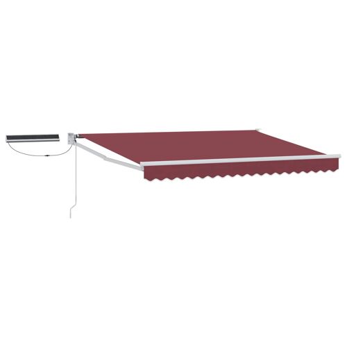 Vidaxl Auvent Rétractable Électrique Rouge Bordeaux 3 X 2 M