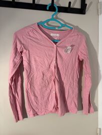 Gilet Boutonné Rose Pastel In Extenso - Fille 12 Ans - Style École