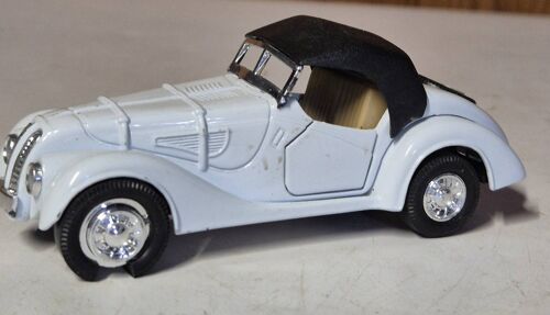 Welly Bmw 328 1938  Miniature Vintage N°8874 Cabriolet Blanc-Welly