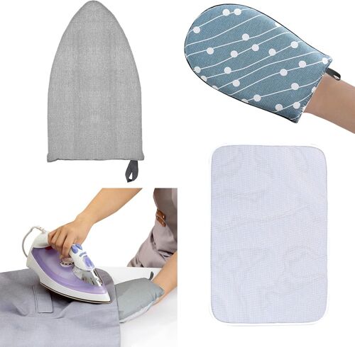 MEVRONISSHOP-2 Pcs Gant de Repassage à Vapeu, Gants de Repassage pour Défroisseur Vapeur avec Boucle pour Doigts, Résistants à la Chaleur, pour Vêtements Repassages de Voyage, Anti-vapeur