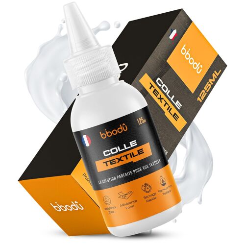 Mevronisshop-125ml Colle Textile Permanente Résiste Lavage | Colle Tissu Extra Forte Transparente & Imperméable | Parfait Pour Les Vêtements, Tissus, Patchs Et Voiture
