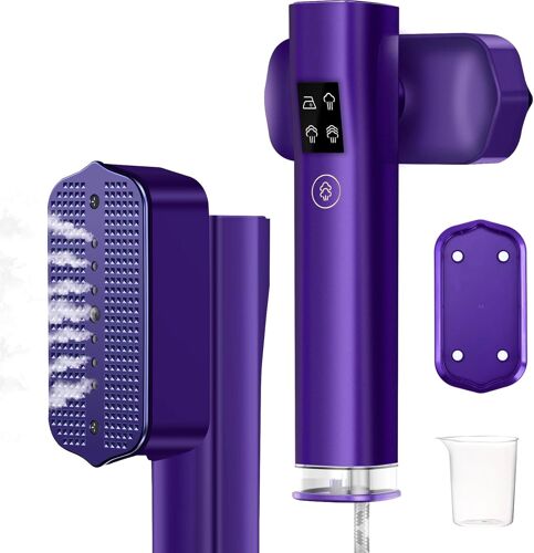 MEVRONISSHOP-Défroisseur Vapeur de Voyage, 2 en 1 Steamer Portable & Fer à Repasser, Chauffage Rapide, 1200W Defroisseur Vetement avec 100ml Réservoir d'eau e 4 Modes, pour les Voyages et la Maison