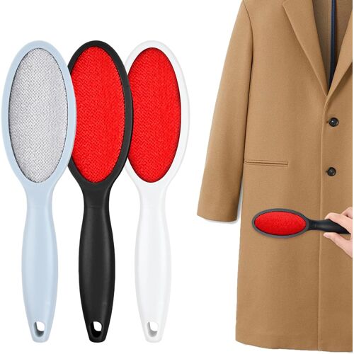 MEVRONISSHOP-Lot de 3 Brosses à Peluches Double Face Réutilisables, Brosse Textile de Nettoyage, Brosse Anti-Poils en Velours pour Vêtements, Canapés, Meubles et Poils d¿Animaux, pour Maison et Voyag