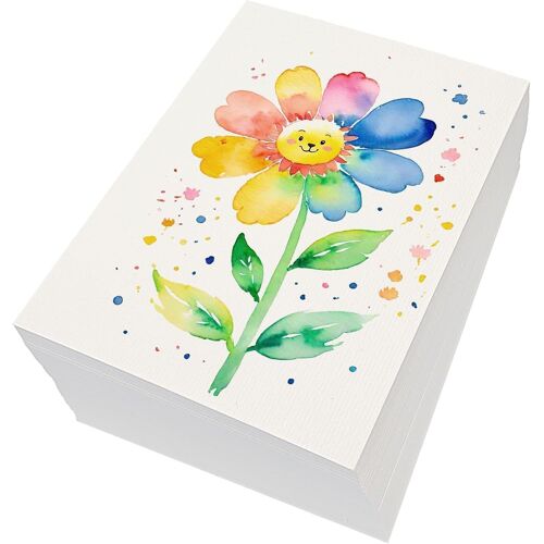 Kalanka-120 Feuilles Bloc De Papier Aquarelle,300 G/M²,Papier Aquarelle En Coton Pour Aquarelle, Gouache Et Acrylique,12.7 × 17.8 Cm