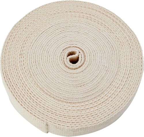 Mevronisshop-Rouleau De 10 M De Ruban En Coton 30 Mm Écru Trimit