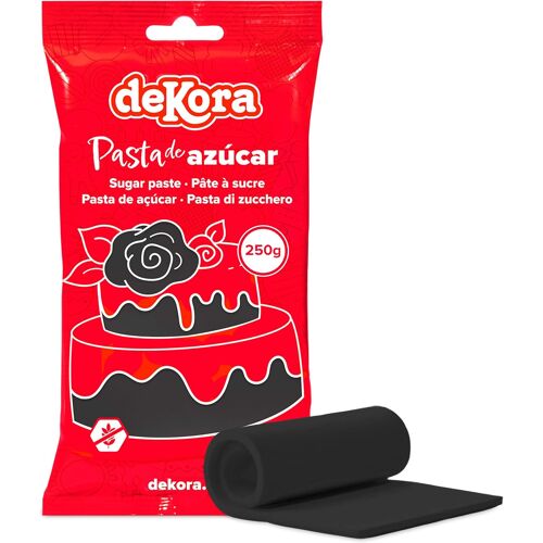 Mevronisshop-Pâte À Sucre Noir Pour Décoration Gâteau Et Des Cupcakes - Sucre Fondant Prête À Dérouler Pour La Réalisation De Toutes Sortes De Décorations - Facile À Travailler - 250 G