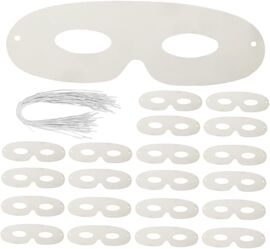 Mevronisshop-Masques Blancs Décorer, 40 Ensembles Masque De Bricolage Dhalloween Décor D'halloween De Mascarade Vierges En Pâte À Peindre Vierge Papier Enfant Déguisement Blanche