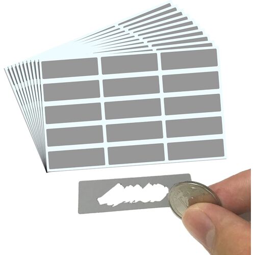Mevronisshop-Diy Cartes À Gratter Autocollant (Scratch Card) - 48 X 15 Mm, 150 Pièces