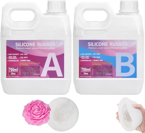 Mevronisshop-1400ml 15a Kit De Fabrication De Moules En Silicone, Caoutchouc De Silicone Liquide Pour Le Moulage, Non Toxique, Facile À Utiliser, Caoutchouc De Silicon De Moulage Catalysé Au Platine¿