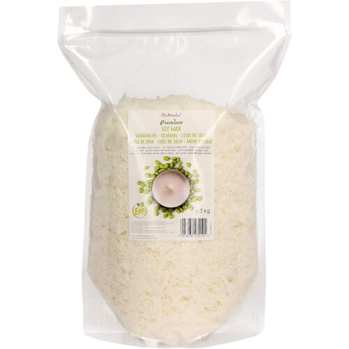 Mevronisshop-Cire De Soja Premium Chez - Diverses Tailles - Cire De Soja Naturelle Écologique Pour La Confection De Bougies (3kg) 