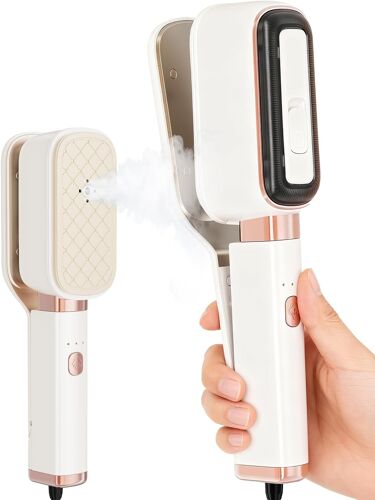 MEVRONISSHOP-Mini fer à repasser à vapeur 3 en 1 pour vêtements, rotatif à 180°, 1000 W, chauffage rapide en 15 secondes, extracteur de plis portable pour col et poignets (seulement 120 V)