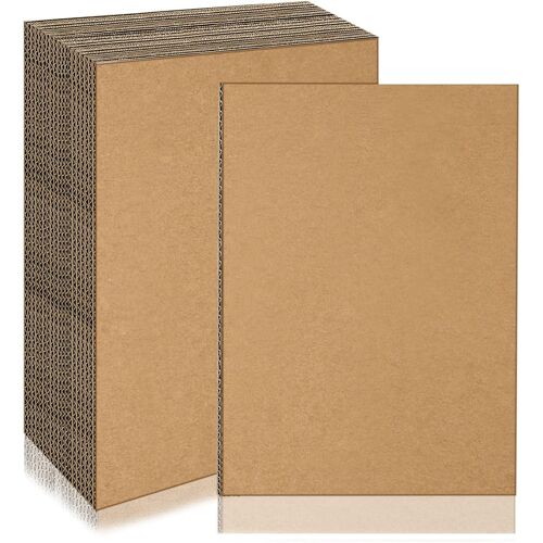 Mevronisshop-20 Pièces A4 Carton Ondulé, 2 Mm Papier Cartonné, Papier Kraft Ondulée Marron, Plaque Carton Pour Le Bricolage, La Peinture Et La Création Artistique