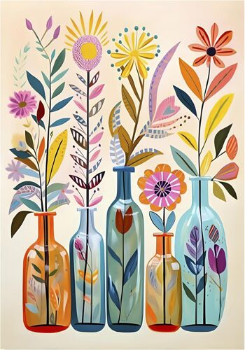 Mevronisshop-Diamond Painting Vase,Diy Peinture Diamant,Tableau Diamant Créatif Adulte,Kit Art Fleur 5d Avec Strass,Décoration Murale Élégante,Aîné,Enfant,Débutants,30x40 Cm