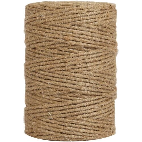 MEVRONISSHOP-Ficelle Corde en Jute, Ficelle en Jute Naturel pour Artisanat, Cadeaux, Arts et Artisanat Bricolage, Décoration, Jardinage et Recyclage (50 Mètres)