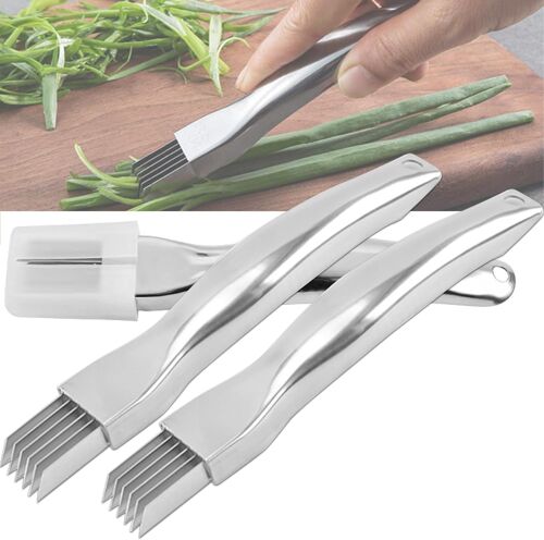 Mevronisshop-3 Pcs Shred Silk The Knife Couteaux Coupe Oignon En Acier Inoxydable 2024 New Couteau À Oignon Vert Haché Couteau À Trancher Rapide Pour Trancher Les Aliments Ménagers