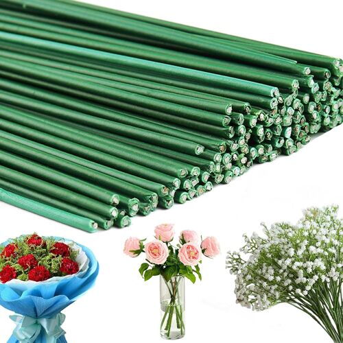 MEVRONISSHOP-Paquet de 60 PièCes,Fil de Fer Fleuriste - Tige Metal Fleur - Tige Fleur Artificielle - Adapté à la Confection D'Emballages de Bouquets,LéGer et Facile à Plier,Pas Facile à Casser