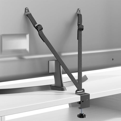 MEVRONISSHOP-Meubles et Téléviseur Sécurité Anti-basculement, Ajustable Sangle de Serrage et Punch-Free Clamp pour Baby Proofing, Conçu pour s'adapter à n'importe quel téléviseur avec trous de VESA