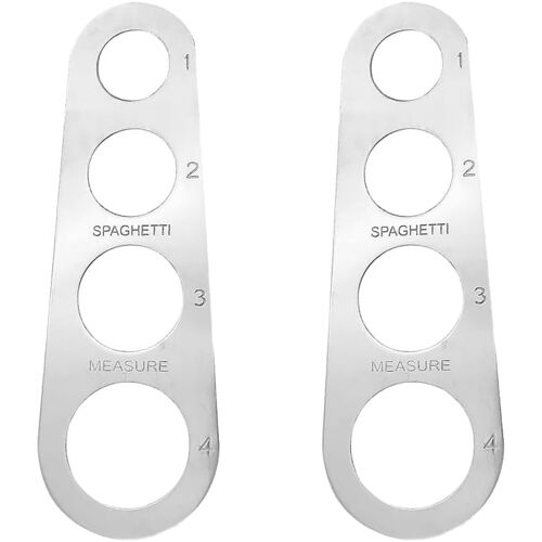 Mevronisshop-Lot De 2 Couteaux À Pâtes En Acier Inoxydable Avec 4 Trous De Mesure Pour La Cuisine À La Maison, Les Outils, Les Restaurants, Argent