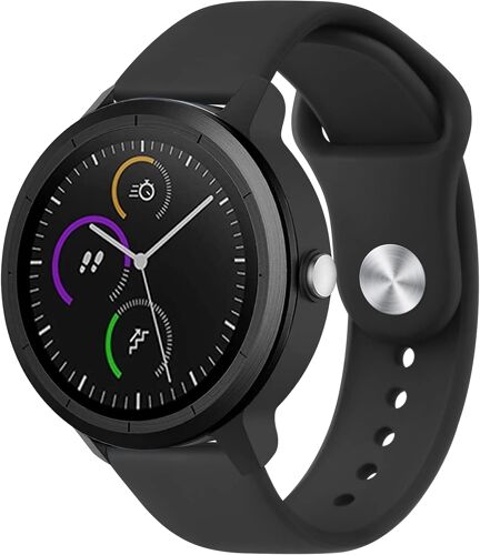 Mevronisshop-Bracelet Compatible Avec Garmin Venu/Venu Sq/Garmin Vivoactive 3/Vivoactive 3 Music/Vivomove Style/Vivomove 3, Bracelet Pour Forerunner 55/Approach S12 (Noir)