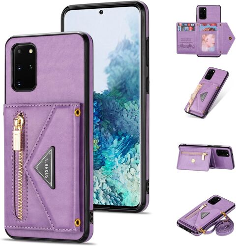 MEVRONISSHOP-tui Portefeuille Coque pour Samsung Galaxy S20 FE, en Cuir Mat avec Plate Forme d'observation caméra Protection lentille Antichoc Case Cover