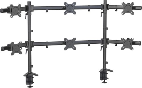 MEVRONISSHOP-Support de bureau pour 6 écrans de 15 à 27"" avec VESA 75/100, support pour moniteur, support pour télévision - MS626C-N - Modulable individuellement