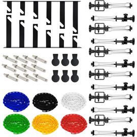 MEVRONISSHOP-Extended Roller Background Wall Hanging, Système de Support Photographique Manuel à 6 Chaînes, Support de Fond de Plafond Fixé au Support de Trépied pour Studio Vidéo, Diffusion en Direc