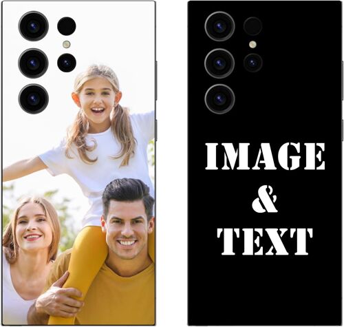 MEVRONISSHOP-Coque de Téléphone Personnalisée pour Samsung Galaxy S23 Ultra, Coque Téléphone Photo Texte, Personnalisable avec Votre Propre Image au Choix Case pour Samsung TPU Matériel pour Noël Ann