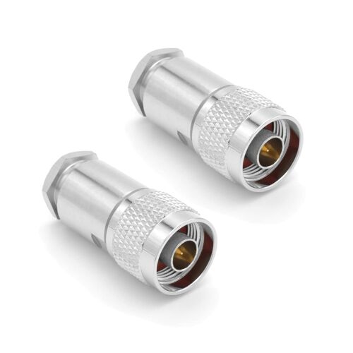 MEVRONISSHOP-8D N Connecteur coaxial à vis mâle Rf 50ohm pour câble coaxial 8D-FB Pack de 2