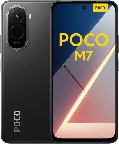 MEVRONISSHOP-POCO M7, Smartphone 8+256 Go, écran FHD+ 144 Hz de 6,9 Pouces, Snapdragon 685, Double caméra AI 50 MP, 7000 mAh, Noir, Chargeur Non Inclus (Version Française + 2 Ans de Garantie)