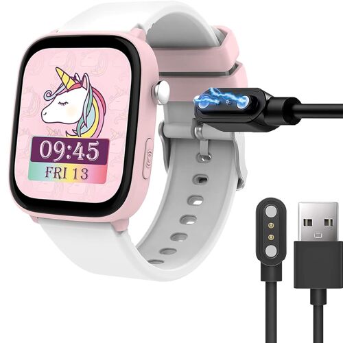 MEVRONISSHOP-Magnétique Chargeur Compatible avec ICE-Watch Ice Smart Junior 3.0 FM 1,75 Pouces,Magnétique Chargeur Montre Connectée USB 3,3ft Compatible avec Ice Smart Junior 3.0 FM (Noir)