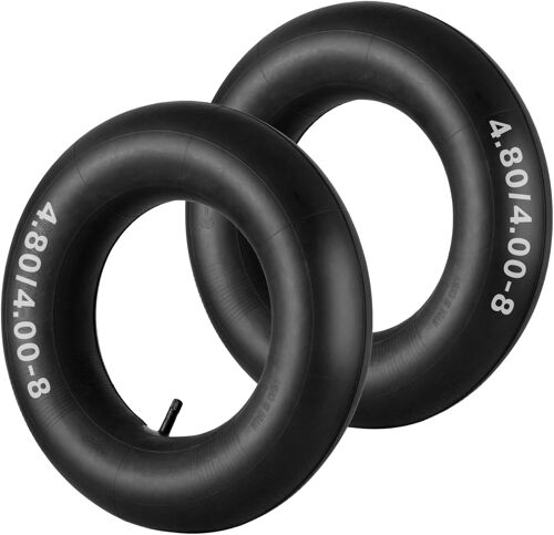 MEVRONISSHOP-Lot de 2 chambres à air 4.80/4.00-8"" avec valve droite TR-13,4.80-8 chambres à air pour brouettes, tondeuses à gazon, petit tracteurs, camions à main, chariots de jardin, remorques, doll