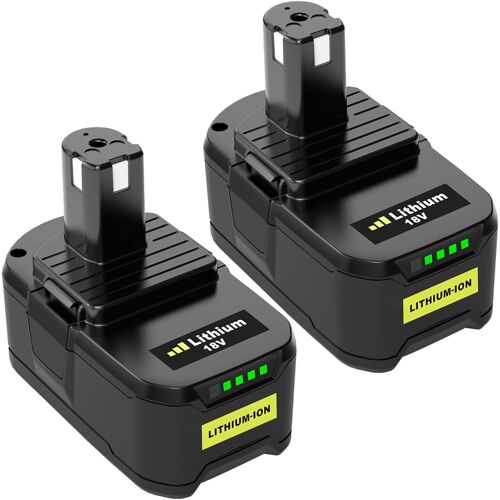 MEVRONISSHOP-2X Remplacement pour Ryobi Batterie 18V 5,0Ah P108 RB18L25 RB18L13 RB18L50 RB18L40 P102 P103 P104 P105 P106 P107 Outils sans Fil