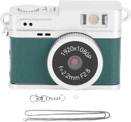 Mevronisshop-Mini Caméra De Trousque, 1080p Hd Mini Caméra Numérique Rétro Avec Lumière Flash, Batterie De 180mah, Enregistreur Vidéo Pour L'enregistrement De Voyage (Green)