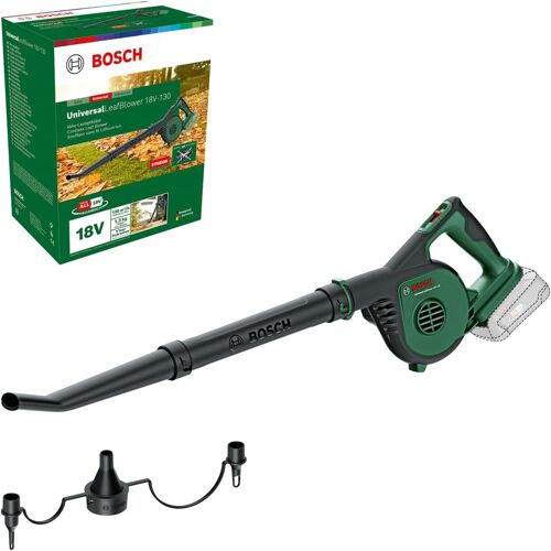 MEVRONISSHOP-Home and Garden Souffleur de Feuilles sans Fil Bosch - UniversalLeafBlower 18V-130 (pour Le Nettoyage Rapide et Facile des Jardins, allées et terrasses ; système 18V ; sans Batterie)