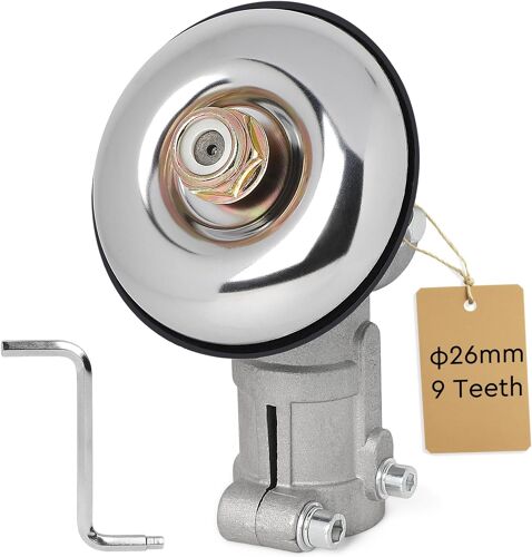 MEVRONISSHOP-Renvoi d'Angle 9 Dents 26 mm, Universelle Accessoires de Tête de Débroussailleuse, Tête d'Engrenage pour Débroussailleuse