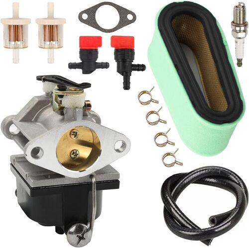 MEVRONISSHOP-Carburateur 640065 640065A pour Tecumseh OHV110 OHV115 OHV120 HV125 OHV130 OVH135 OV358EA 13.5HP 14HP 15HP moteurs de tondeuse à gazon, avec joint filtre à Air ligne de carburant