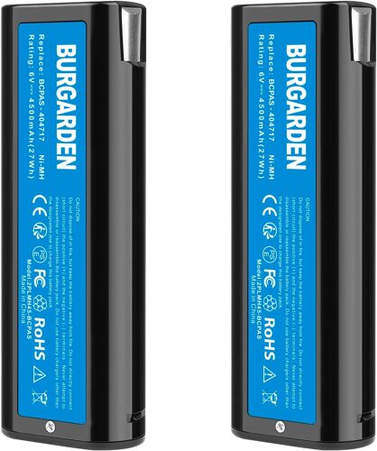 MEVRONISSHOP-2X NI-MH 6V 4500mAh Batterie pour 404717 B20544E BCPAS-404717 404400 900400 900420 900600 901000 902000 B20720 CF-325 IM200 F18 IM250A IM350A IM350CT PS604N B20540