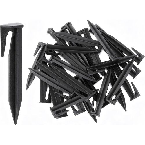 MEVRONISSHOP-100 Pièces Piquet Fil Robot Tondeuse, 8,5 cm Piquets Robot Tondeuse, Plastique PP Piquet Ancrage, Piquet Bordure Jardin pour Délimitation de Tondeuse, Tente, Bâche Imperméable