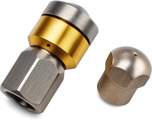 MEVRONISSHOP-Lot de 2 buses de nettoyage de canalisations 1/8" rigides rotatives pour tuyau de nettoyage de tuyaux Kärcher WAP Alto etc.