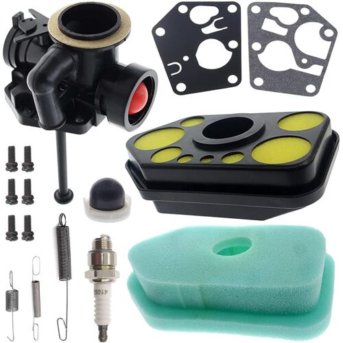 MEVRONISSHOP-795477 Carburateur pour Briggs & Stratton 795469 794147 699660 794161 498811 498809, avec Filtre à air Joint Membrane Bougie Ressorts pour Moteurs verticaux BS