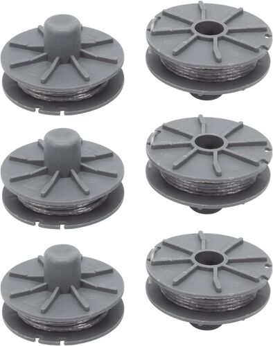 MEVRONISSHOP-5307-20 Bobine de fil de rechange 6 Pièces pour Gardena Coupe-bordure - Diamètre : 1,6 mm - 6,1 m - Pour type 9805, 9806, 9807, 9808, 9809, 9827, 8846, 8847, 8848, 9870, 9872, 9874