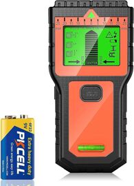 MEVRONISSHOP-Detecteur de Metaux - Scanner de Mur Multifonction avec Écran LCD et Alerte Sonore, Détecteur de Câbles et de Métaux pour Bois, Conduits, Solives et Tuyaux, Orange