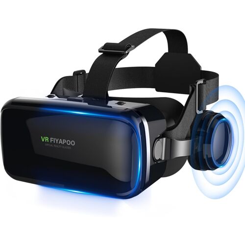 Mevronisshop-Casque Vr Hd Lunettes 3d Avec Écouteurs Hi-Fi Intégrés, Réalité Virtuelle Pour Téléphone, Pour Films Et Jeux, Avec Smartphones Android Et Iphone (4,7 À 6,7 Pouces), Cadeau Parfait Pour N