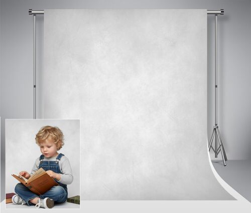 MEVRONISSHOP-Toile de Fond 1.5x2.2m Argent Gris Fond Blanc Gris Photographie Toile de Fond Portrait Photographie Teinte Accessoires pour Studio Prise de Vue