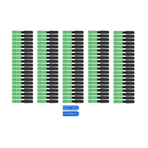 MEVRONISSHOP-Lot de 100 connecteurs SC intégrés en fibre optique rapide et rapide pour connecteurs (prise droite), Connecteur
