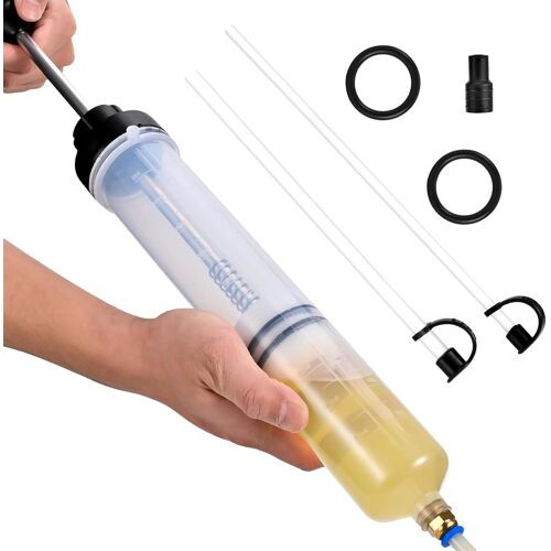 Mevronisshop-Seringue A Huile 500ml Huile Aspiration Seringue, Pompe Vidange Huile Moteur Avec 2 Tuyaux Et Une Paire D'anneaux En Caoutchouc De Rechange Pour Liquide De Frein Et Huiles De Transmissio