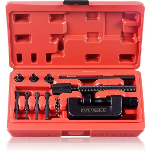 Mevronisshop-13 Pièces Coupe Chaîne Et Riveteuse Pour Moto, Set De Avec Mallette De Transport, Vélo, Vtt