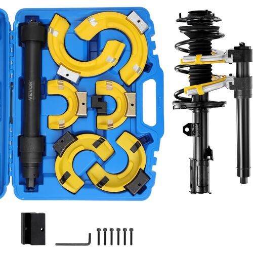 Mevronisshop-Kit Compresseur Ressort Amortisseur Pour Voiture 4,5 T Tendeur De Ressort En Acier 3 Porte-Ressorts Interchangeables Avec Mallette Pour Démontage Installation Des Ressorts De Suspension