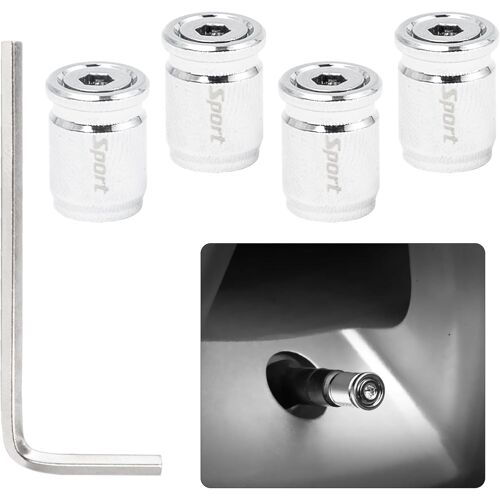 Mevronisshop-4 Pièces Bouchon Valve Pneu Voiture Antivol Bouchon De Valve Voiture Capuchon De Valve Auto Bouchon Valve Pneu Universel Pour Voitures,Camions,Motos