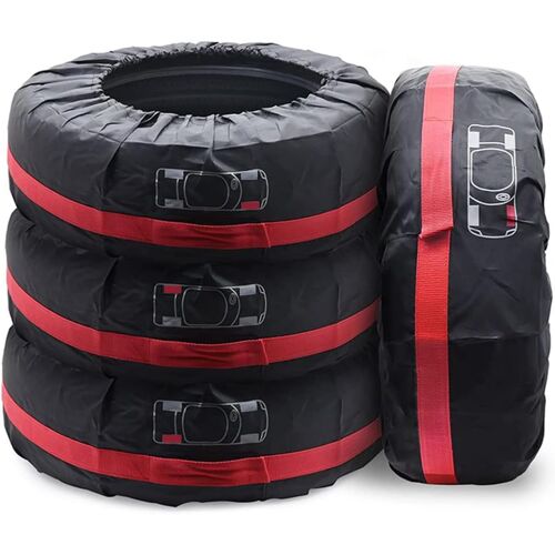 Mevronisshop-Lot De 4 Housses De Pneus 18-22" Housse Roue De Secours Imperméable Housses De Protection De Roue De Voiture (Diamètre 80 Cm)